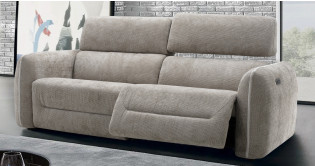 STEPHANIE canapé Tissu ou 100% cuir Relaxation électrique et Têtières électrique ou fixe