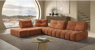 BRESIL canapé tissu entièrement modulable Dossiers Avance-Recule